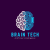 Blue and Purple Illustrative Brain Tech Artificial Intelligence Logo